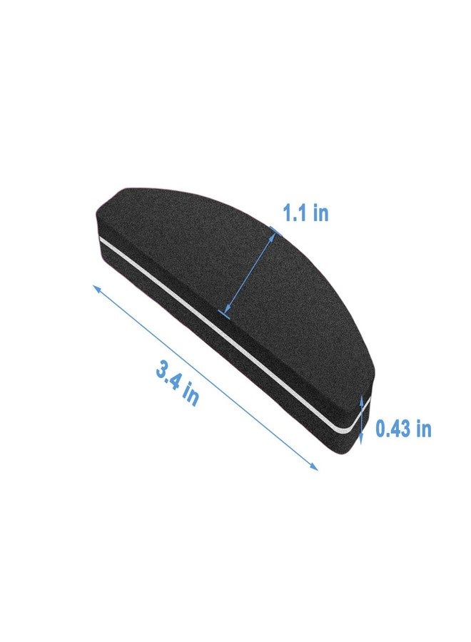 GigaGround 20 PCs Nail Buffers, Double Sided Nail Files Buffer Blocks 100/180 Grit Portable Washable Sanding Buffing File Arc Shape (Black) - Image 4